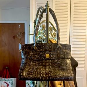 Cuore di Pelle leather bag with crocodile print